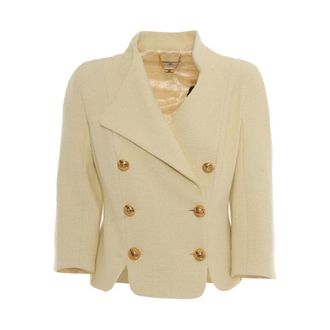Elisabetta Franchi Dames, Jassen, Geel, Maat: L Tweed
