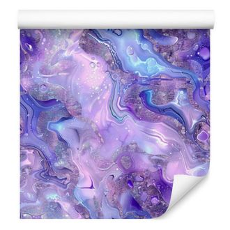 OEM Carta Da Parati Con Inchiostri Lavanda, Blu E Viola Per Soggiorno E Camera Da Letto, 50x1000 Cm
