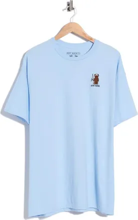 Riot Society Gone Fishing Embroidered Tee in Light Blue at Nordstrom Rack, Size Xx-Large
