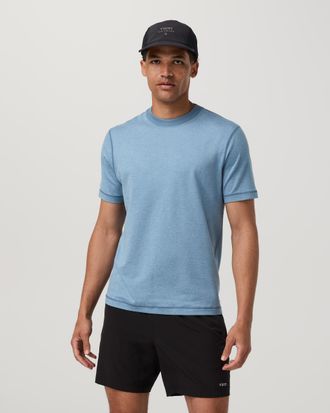 Vuori Clothing Short Sleeve Ponto Performance T-Shirt | Salty Air Heather | Medium