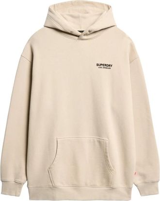 Superdry Luxe Sport Hoodie in Grijs - Heren - Hoodies - Grijs - 2XL - Hoodies & sweatvesten