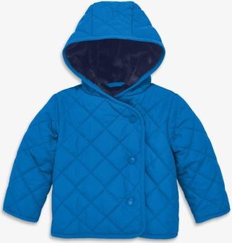 primary Baby Quilted Fleece-Lined Puffer Jacket in Blueberry at Nordstrom, Size 18-24M