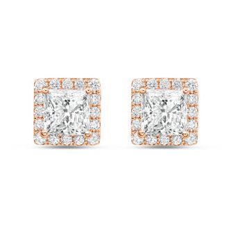 Diana M. Jewels 14KT ROSE GOLD LAB GROWN FASHION EARRINGS WEIGHING 6.00 CTS TW
