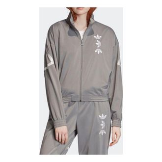 adidas (WMNS) adidas originals logo Pattern Sports Jacket Gray FS7219