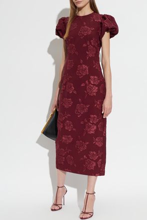 Rotate Floral Dress, Womens, Burgundy