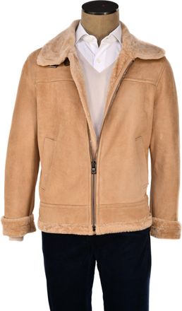 Hettabretz Suede Belted Shearling Overcoat