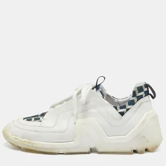 Pierre Hardy Black/white Leather And Canvas Vibe Sneakers