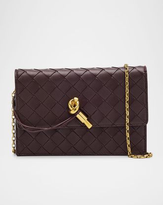 Bottega Veneta Andiamo Leather Chain Pouch Bag