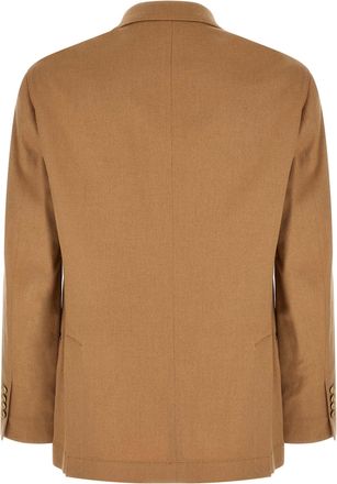 Brunello Cucinelli Double-Breasted Camel Blazer - Beige