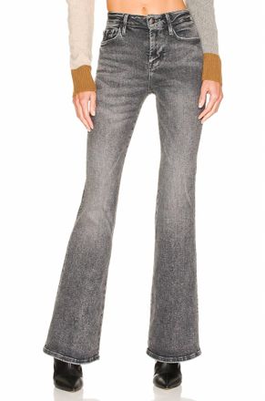 Frame Denim Le One Mid-Rise Denim Flare Jeans In Black