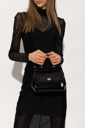 Dolce & Gabbana Sicily Small Shoulder Bag, Womens, Black