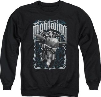 Gildan Batman Nightwing Biker Adult Crewneck Sweatshirt