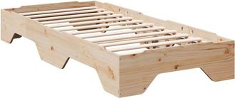 vidaXL Bed Frame No Mattress Stackable 90x190 cm Single Solid Wood vidaXL