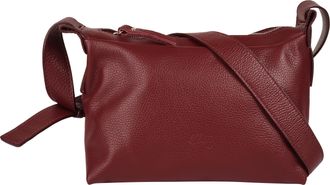 Cluty Umh&auml;ngetasche CLUTY, Damen, Gr. B/H/T: 26cm x 18cm x 12cm onesize, rot, Leder, leicht gl&auml;nzend, unifarben, Taschen Umh&auml;ngetasche, echt Leder, Made in 