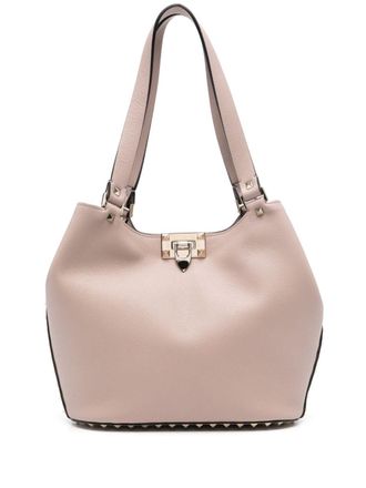 Valentino Garavani Rockstud Small Leather Tote Bag