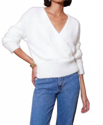 Bishop + Young Logan V-Neck Sweater In White