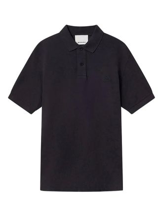 Isabel Marant Polo Afko con ricamo - Blu
