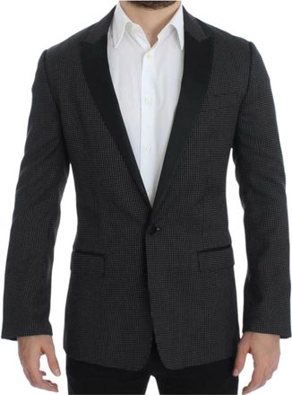 Dolce & Gabbana Martini Blazer Jacket - Heren - Blazers - Zwart - XS - Katoen - Jassen