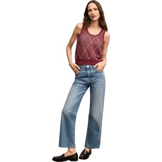 M.M.LaFleur Aiko Breeze Tank - Argyle Knit in Red Umber at Nordstrom, Size Xx-Large