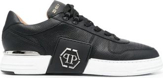 Philipp Plein Lo-Top Phantom Kick$ - Heren - Sneakers - Zwart - 46 EU - Leer - Schoenen