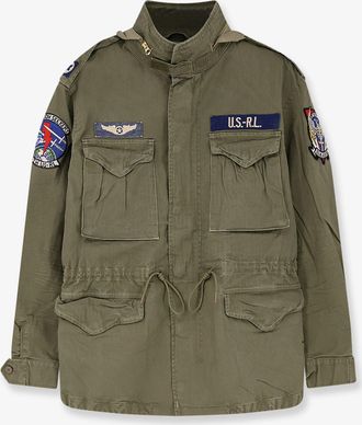 Ralph Lauren Cotton denim jacket with front logo patch - POLO RALPH LAUREN - gender_Man