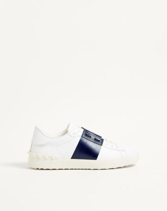 Valentino Garavani Sneaker Open In Vitello Uomo BIANCO/BLU 39.5
