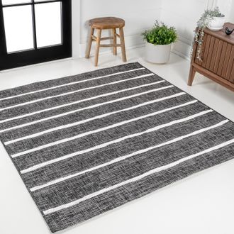 Jonathan Y Designs Colonia Berber Stripe Indoor/Outdoor Square Area Rug