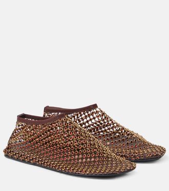 CHRISTOPHER ESBER Minette crystal-embellished ballet flats
