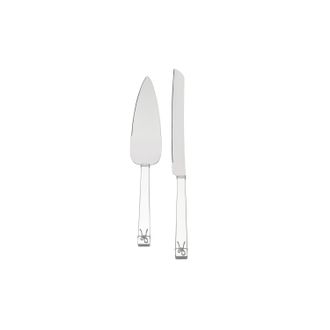 Vera Wang Wedgwood Vera Wang Love Knots Cake Knife & Server Silver