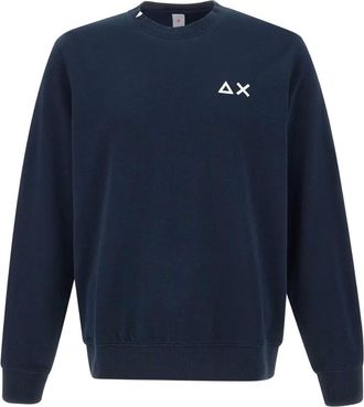 Sun 68 Felpa con logo ricamato - Blu