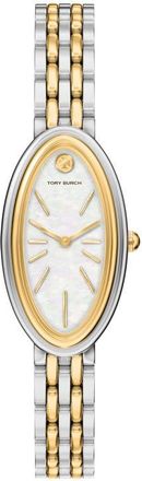Tory Burch The Oval Elongated Bracelet Watch, 22mm x 38mm in Two Tone at Nordstrom