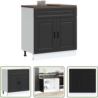 vidaXL vidaXL Armadio in legno - Base da Cucina Porto Nero in Legno Multistrato