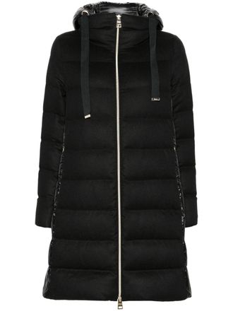 Herno Cappotto imbottito con cappuccio - Nero