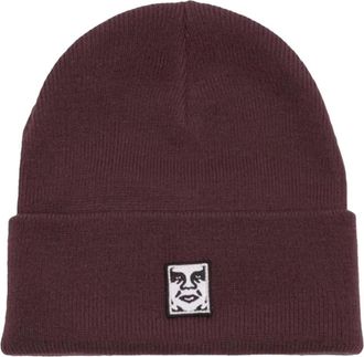 Obey Icon Patch Beanie - unisex - Hoeden - Bruin - ONE Size - Accessoires