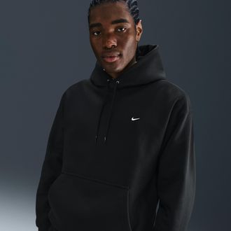 Nike Mens Solo Swoosh Pullover Hoodie in Black | HV1082-010