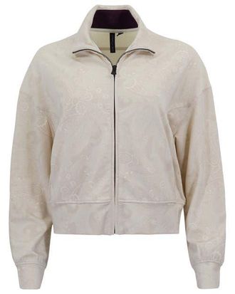 Lords of Harlech Paisley Explosion Womens Cropped Zip Jacket in Paisley Explosion Ivory at Nordstrom, Size Xx-Large