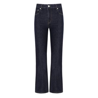 Ganni Cropped Jeans, female, Blue, Size: W25 Betzy Cropped Bootcut Jeans