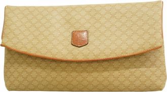 Celine Beige Brown Pvc Clutch Bag (Pre-Owned)