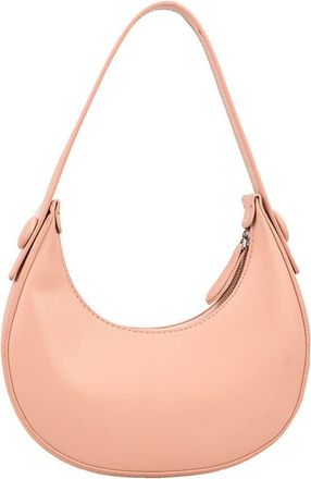 Generic Women Fashion Leather Shoulder Bags Small Purse Handbags Elegant Underarm Bag ladies leather Purses with Zipper (Pink)