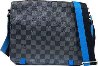 Louis Vuitton Damier Graphite Black Blue Damier Graphite Shoulder Bag (Pre-Owned)