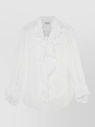 Dondup draped long-sleeve blouse