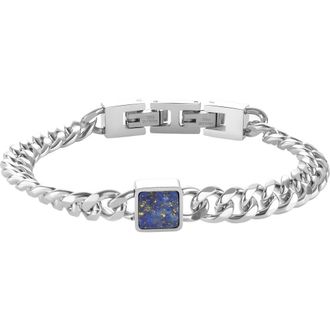 Geoffrey Beene Mens Semiprecious Stone Curb Chain Bracelet in Blue at Nordstrom Rack