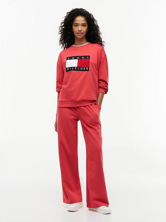 Tommy Hilfiger Womens Straight-Leg Sweatpant - Vintage Red - XXS