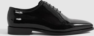 Reiss Black Patent Leather Lace-up Shoes, 10E