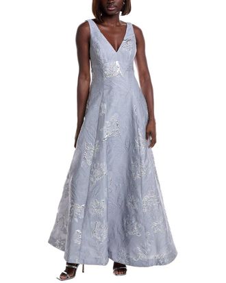 Monique Lhuillier Ml Monique Lhuillier Madeline Jacquard Gown