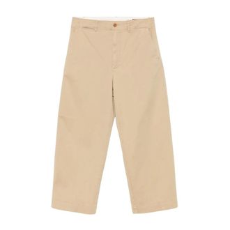 Polo Ralph Lauren Geknipte broek - Dames - Broeken - Beige - Maat: L Katoen