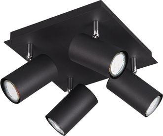 Trio Leuchten Trio Lighting - Plaf&oacute;n Cuadrado 4 Focos Orientables Marley Black