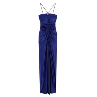Max Mara Viscose Jersey Dress - female - Max Mara - Gowns - Blue - L - Dresses