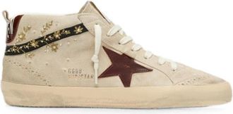 Golden Goose Mid Star Sneaker - Dames - Sneakers - Beige - 36 EU - Katoen - Schoenen