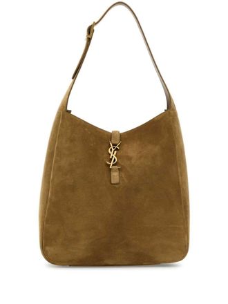 Saint Laurent Le 5 &agrave; 7 su&egrave;de schoudertas - Bruin